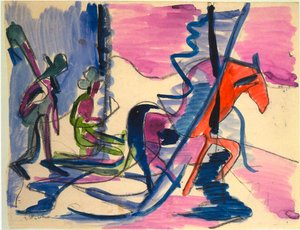 Sleigh in the Fog by Ernst Ludwig Kirchner